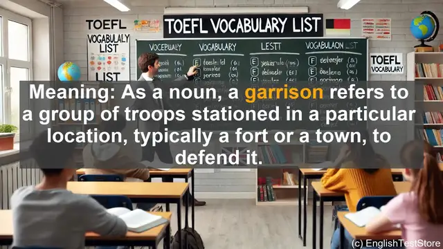 Video thumbnail for 5000 Must Know TOEFL Vocabulary - Garrison: Defending Walls and Words