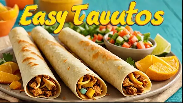 'Video thumbnail for Baked Chicken Taquitos'