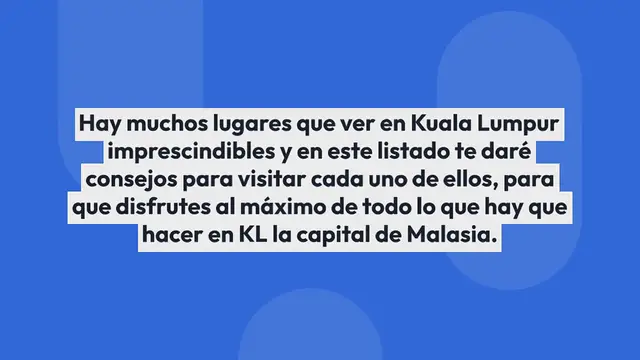 Video thumbnail for Que ver en Kuala Lumpur: Imprescindibles + Consejos [Guía de viaje]