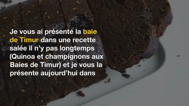 'Video thumbnail for Gâteau au chocolat, betterave et baie de Timur'
