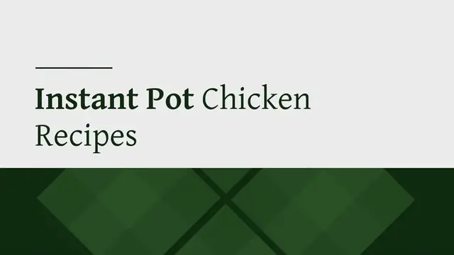 Video thumbnail for 45 Instant Pot Chicken Recipes That Are Highly Popular: