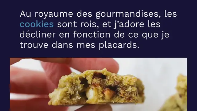 'Video thumbnail for Cookies au thé matcha et chocolat blanc'
