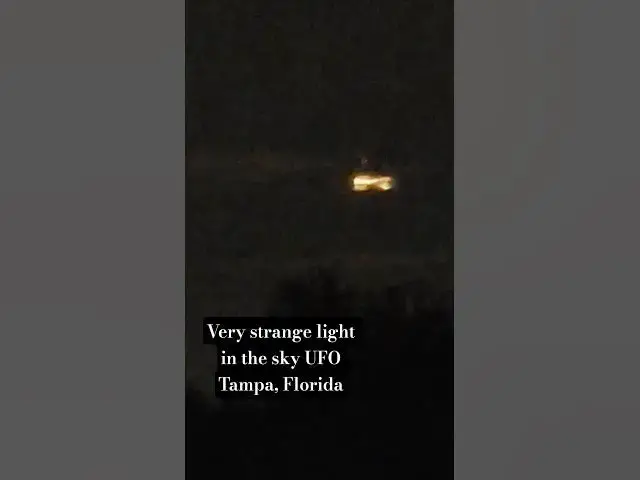 Video thumbnail for I Capture this very strange light in the sky "UFO"  around 2 AM in my home Tampa, FL  #ufo #uap