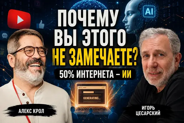 Video thumbnail for ПОЧЕМУ ВЫ ЭТОГО НЕ ЗАМЕЧАЕТЕ? ИИ уже генерирует 50% всего интернета | Алекс Крол