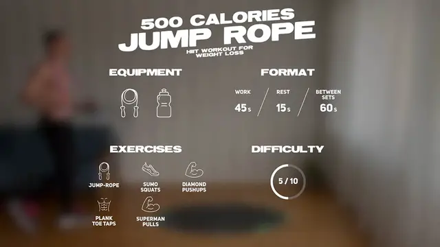 Video thumbnail for Only 18 Minutes To Burn 500 Calories! (Jump Rope Workout)