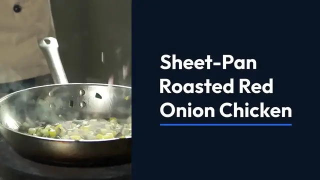 Video thumbnail for Sheet-Pan Roasted Red Onion Chicken: A Lazy Cook's Dream