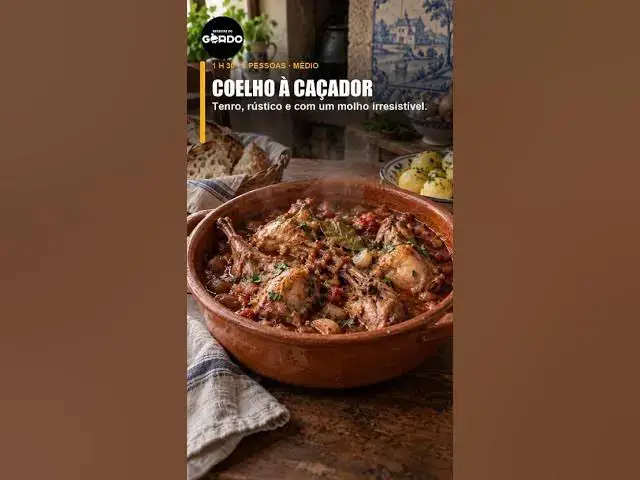 Video thumbnail for 🍲 COELHO À CAÇADOR #ReceitasDoGordo #ComidaPortuguesa #ReceitasTradicionais #CozinhaPortuguesa