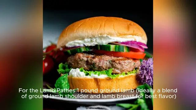 Video thumbnail for lamb burger recipe