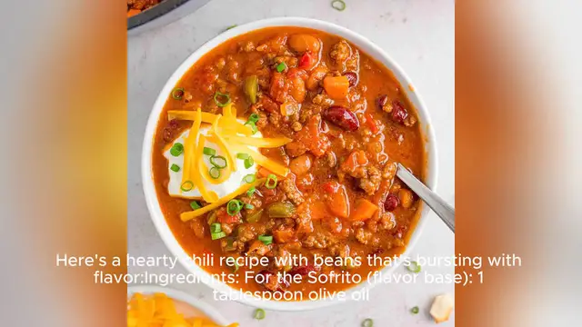 Video thumbnail for chili recipe with beans