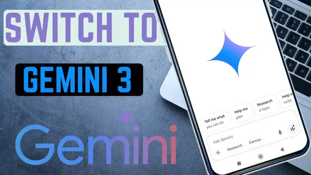 Video thumbnail for How To Switch To Gemini 3 On Smartphone