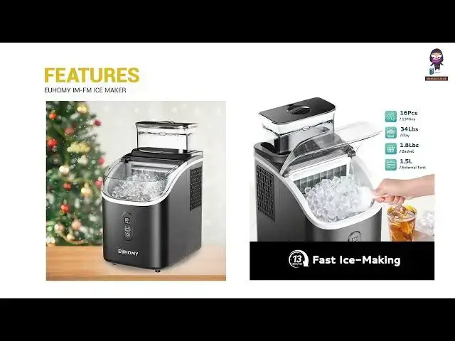 'Video thumbnail for EUHOMY IM-FM Ice Maker User Manual'