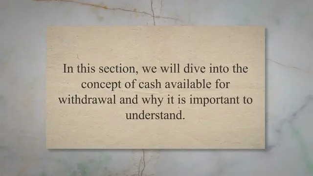 Video thumbnail for Unlocking Your Financial Freedom: Mastering E*TRADE's Cash Management for Maximum Withdrawal Potential