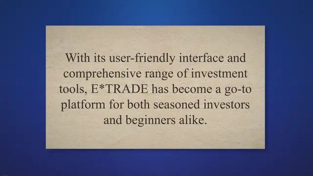Video thumbnail for Enhancing Your E*TRADE Experience: Locating and Utilizing an E*TRADE Office Near You