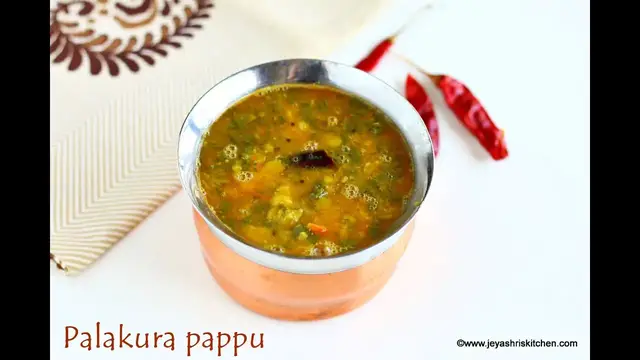 Video thumbnail for Palakura Pappu recipe - Andhra style palak dal