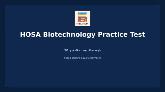 Video thumbnail for HOSA Biotechnology Practice Test