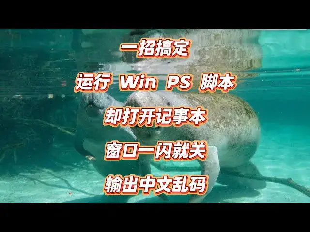 'Video thumbnail for 如何解决PowerShell脚本双击无法运行,运行闪退与输出中文乱码！'