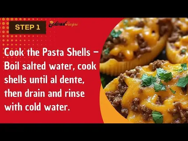 Video thumbnail for Cheesy Taco Stuffed Shells | Easy Family Dinner Recipe