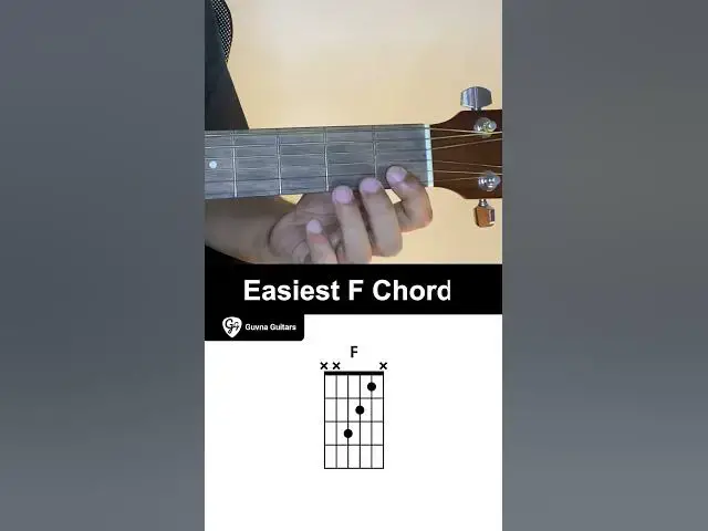 Video thumbnail for How To Play the Easiest F Chord On Guitar - Guvna Guitars