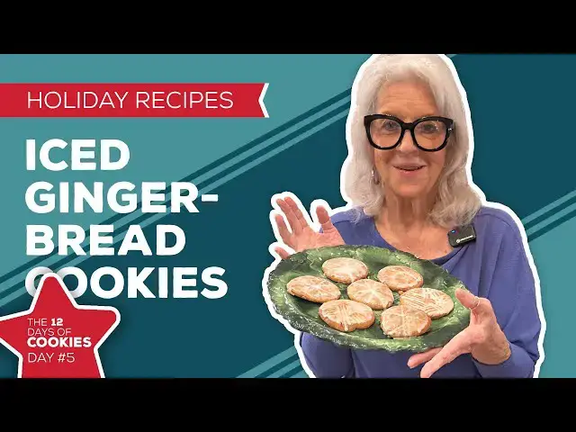 Video thumbnail for Holiday Cooking & Baking Recipes: Iced Gingerbread Cookies Recipe | 5th Day of Christmas Cookies