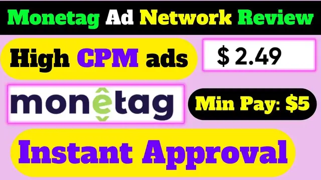 'Video thumbnail for Monetag ad Network Review | Google AdSense Alternative | Instant Approval | High CPM ads'