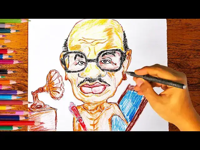Video thumbnail for How To Draw Vaikom Muhammad Basheer | Vaikom Muhammad Basheer | Color Pencil Drawing