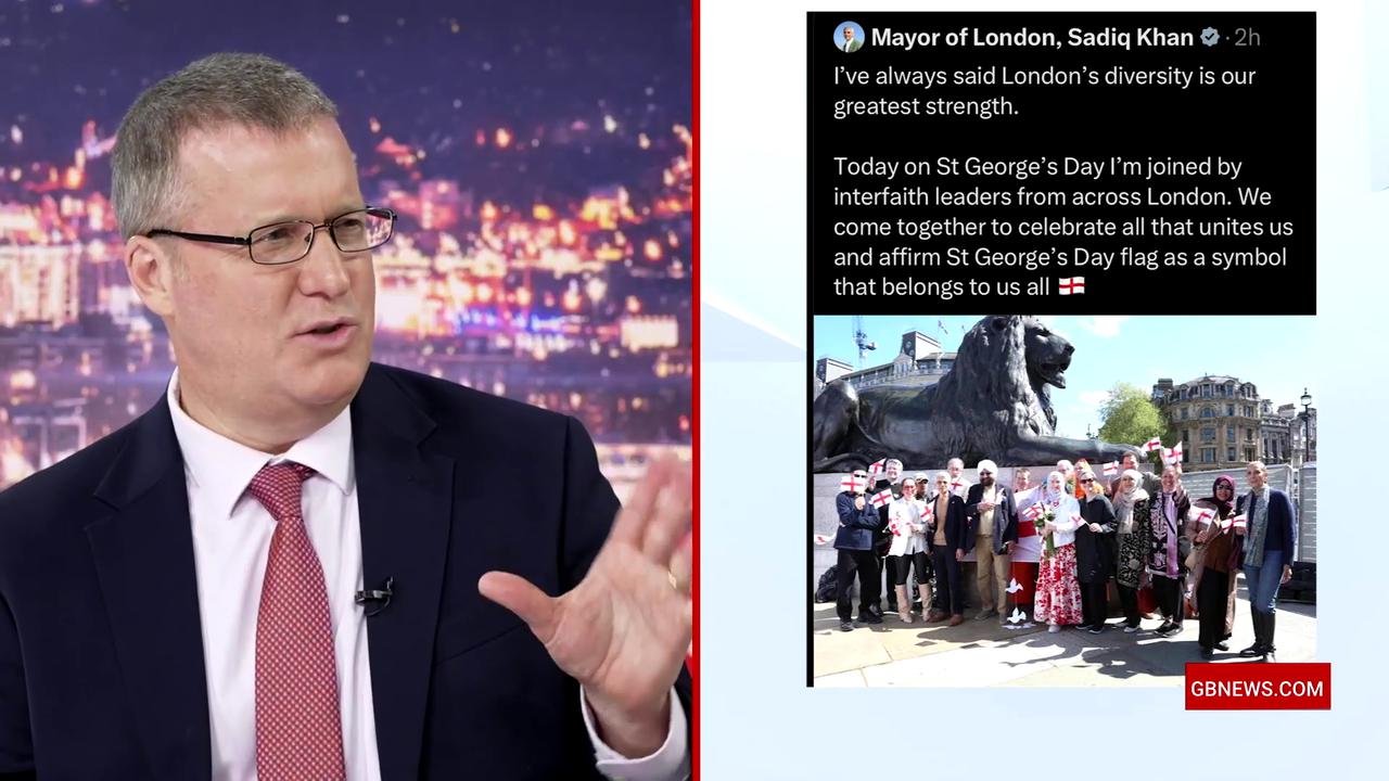 Video thumbnail for WATCH: Sadiq Khan skewered on GB News after getting St George's Day wrong in social media post
