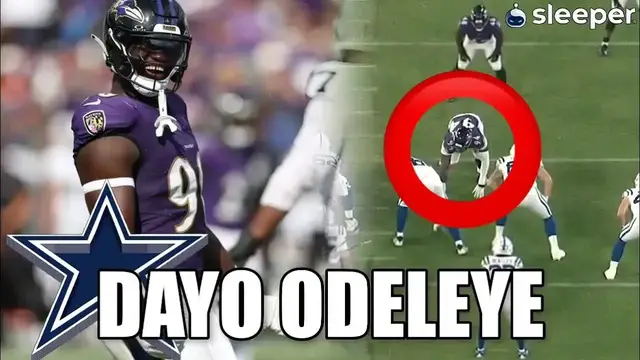'Video thumbnail for law nation sports: cowboys add dayo odeleye: defensive tackle film breakdown'