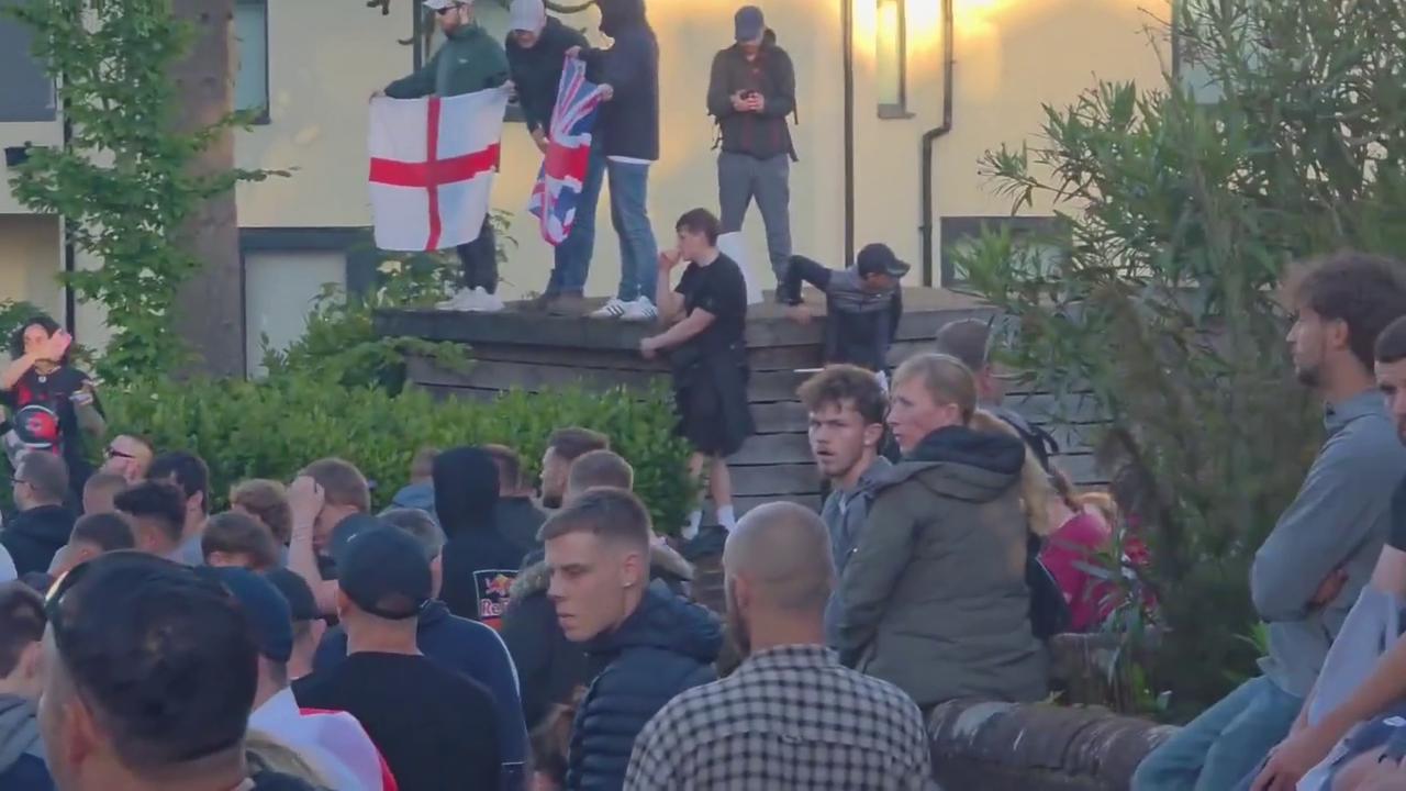Video thumbnail for UK: Southampton Erupts As Riot Police Confront Protesters Over Henry Nowak Case.