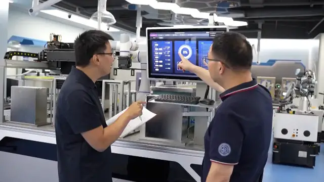 Video thumbnail for China: AI-powered lab in China's Anhui speeds up new material discovery.