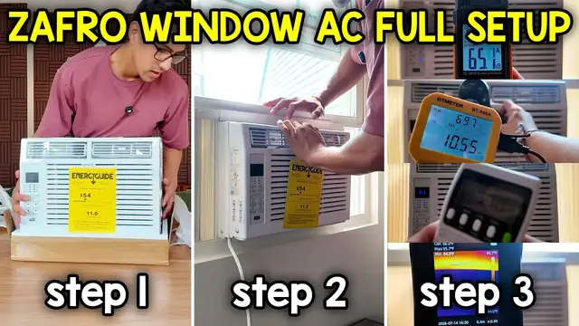 Video thumbnail for Zafro Window Air Conditioner Full Setup and Testing