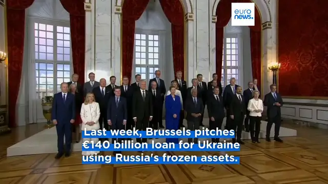'Video thumbnail for EU leaders give 'broad support' for drone wall and using frozen Russian assets to aid Ukraine'