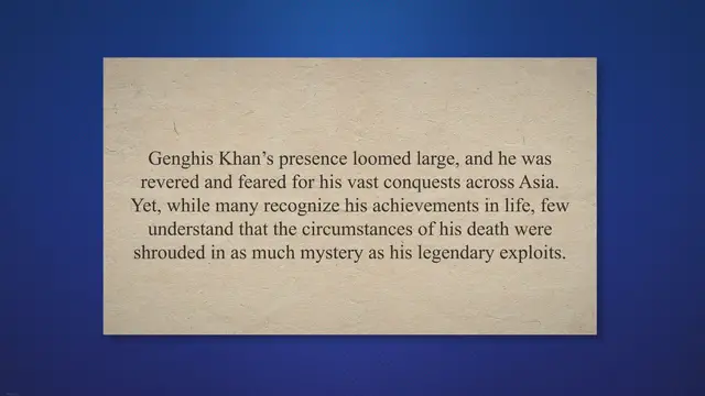 Video thumbnail for Death Of Genghis Khan: The Conqueror’s Mysterious Death