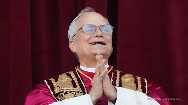 Video thumbnail for Social media posts give insight into first American pope's politics