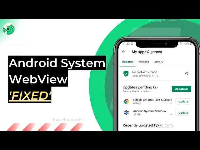 Video thumbnail for Fix Android System WebView Not Updating or Downloading: Solved (1 Minute)