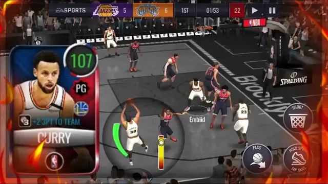 'Video thumbnail for knyt: steph curry drops 30! rare nba live mobile 20 gameplay'
