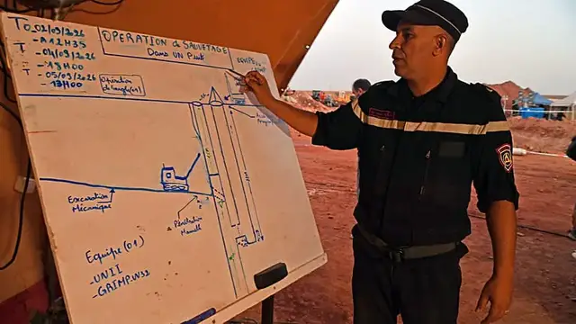 Video thumbnail for Algerian rescue workers recover body of 10-year-old boy trapped in well