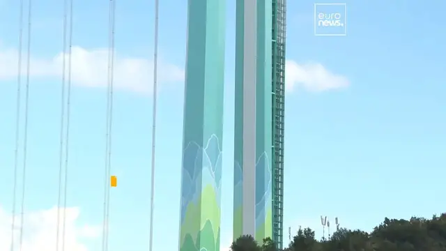'Video thumbnail for Watch: World’s tallest bridge opens in China. It's nearly 9 times higher than the Golden Gate Bridge'