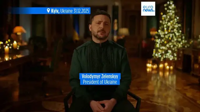 Video thumbnail for Russia carries war into 2026 with over 200 drones launched at Ukraine, Zelenskyy says