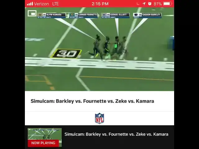 Video thumbnail for law nation sports: barkley vs elliott vs fournette vs kamara 40-yd dash comparison