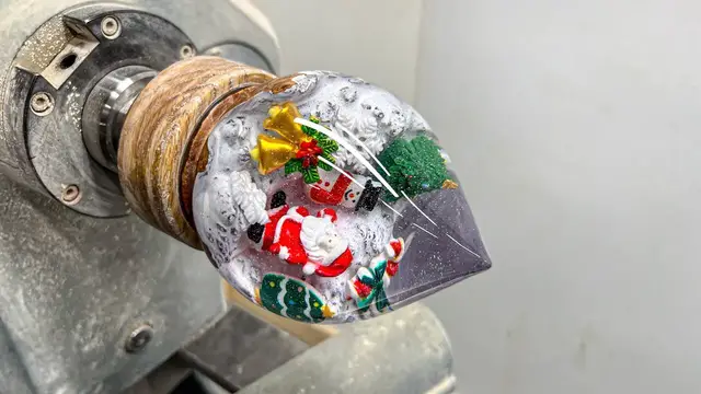 'Video thumbnail for Woodturning - Christmas Rain Drop'