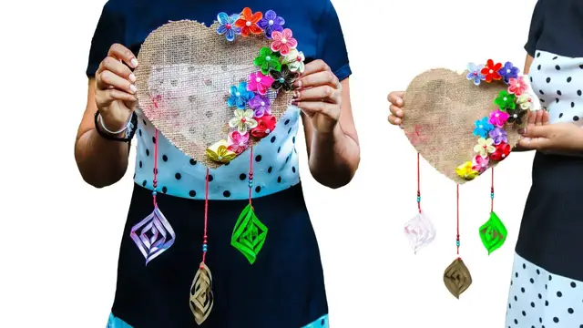 Video thumbnail for DIY easy paper crafts tutorial | Easy Wall Hanging - Wall decoration ideas