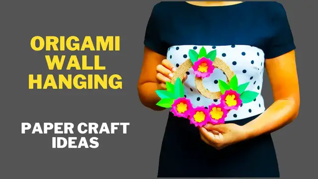 Video thumbnail for Wall Hanging || Origami Wall Hanging Paper Craft ideas | Paper flowers