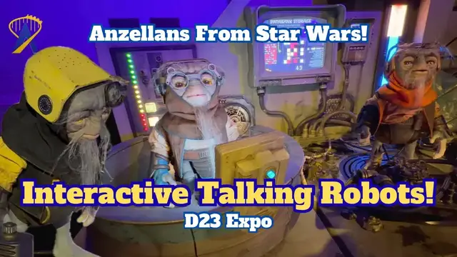 Video thumbnail for Talking to Real Anzellans! Disney's New Interactive Babu Frik Animatronics at D23