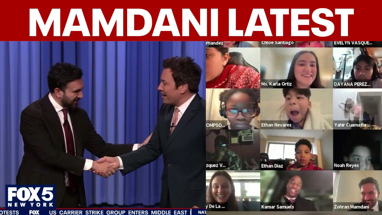 Video thumbnail for Latest on Mayor Mamdani: Zoom call with 5th graders, Jimmy Fallon appearance