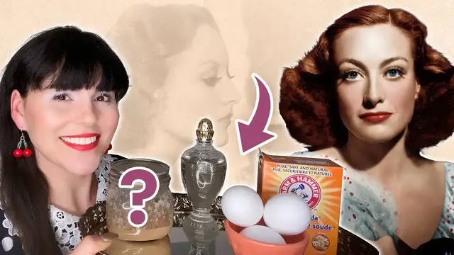 Video thumbnail for I tried Joan Crawford's 1940s Face Mask Recipe