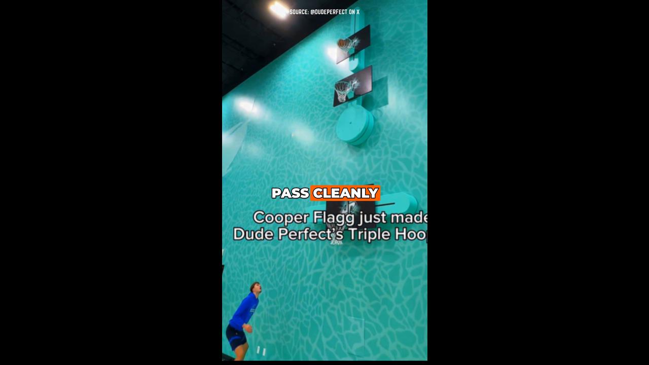 Video thumbnail for Cooper Flagg Hits Insane Trick Shot with Dude Perfect