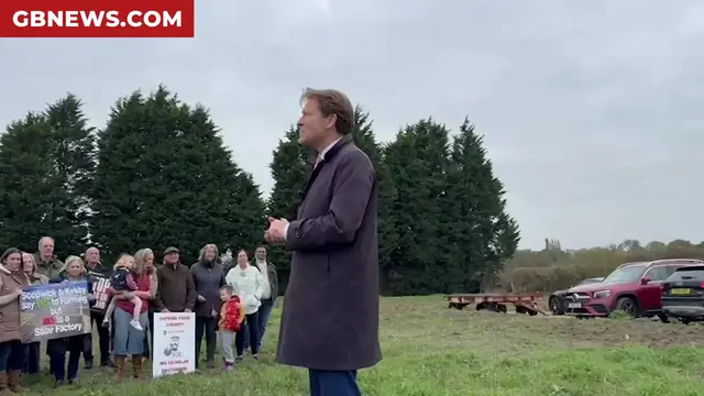 'Video thumbnail for 'Thank GOD for GB News!' Richard Tice hails People's Channel in defiant speech to solar farm protesters'