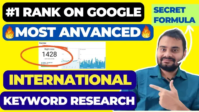 'Video thumbnail for #1 Rank On Google | Most Advanced International Keyword Research Secret Formula 🔥 | Real Digital'