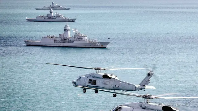 Video thumbnail for Australia’s warships hunt submarines in high-stakes defense drill