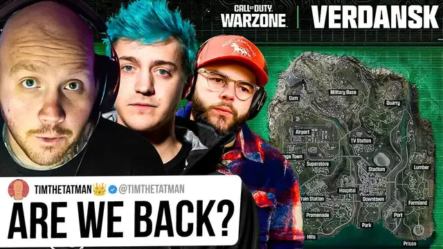 Video thumbnail for Call of Duty Warzone Gameplay: Verdansk - NadeShot & TimTheTatman Terminator Skin
